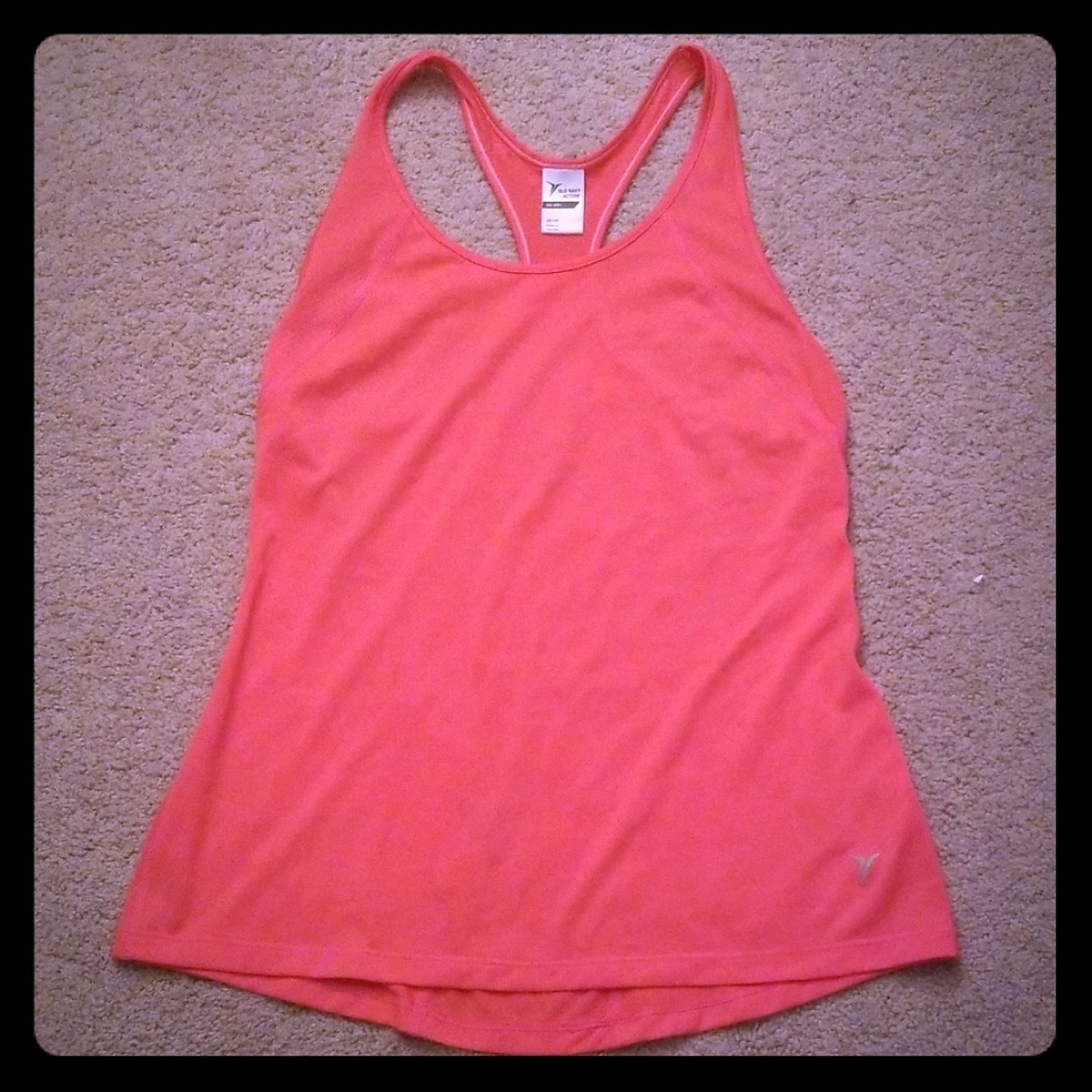 Hot pink racerback workout tank